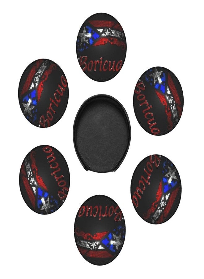 AIMASTZ Puerto Rico Drinks Coasters With Holder, Suitable For Kinds Of Cups, Set Of 6 - Image 3